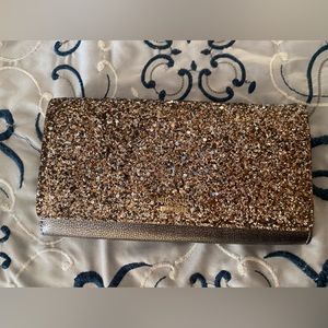 Kate Spade Gunmetal Glitter Clutch
